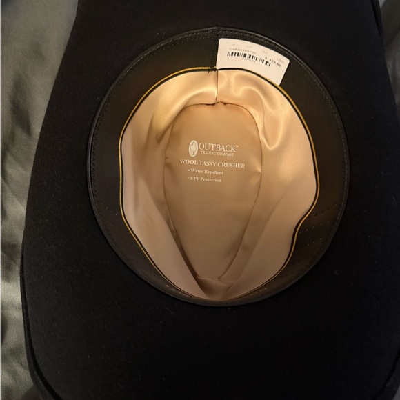 Black Cowboy Hat with Turquoise Accents - Picture 6 of 7